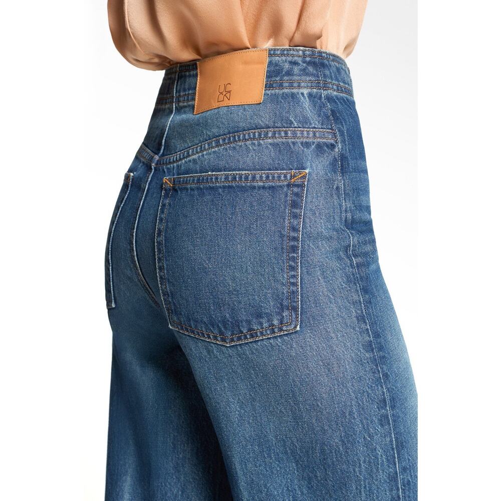 NWT Ulla Johnson Bianca Wide Leg Jeans Danube Wash High Rise Size 26 - Picture 7 of 12